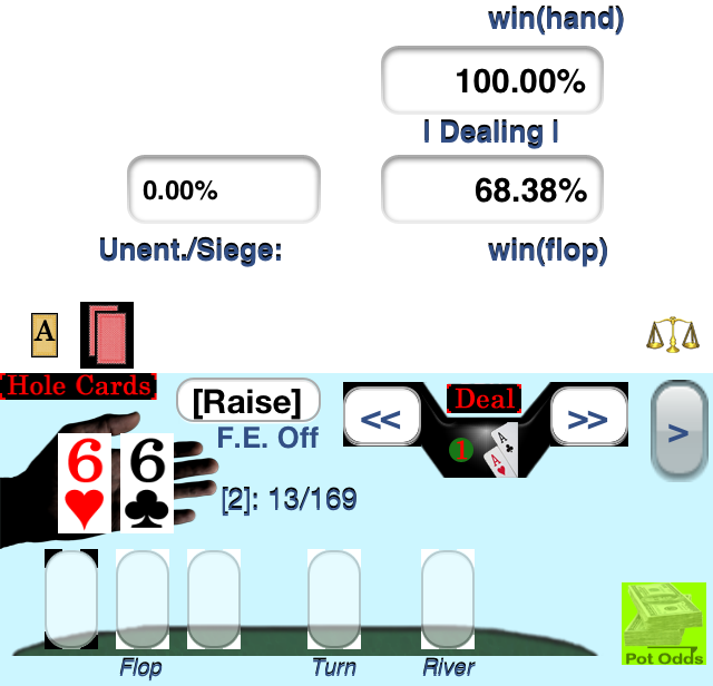 66 vs. AKs Simulation mit win(flop) = 68.38%